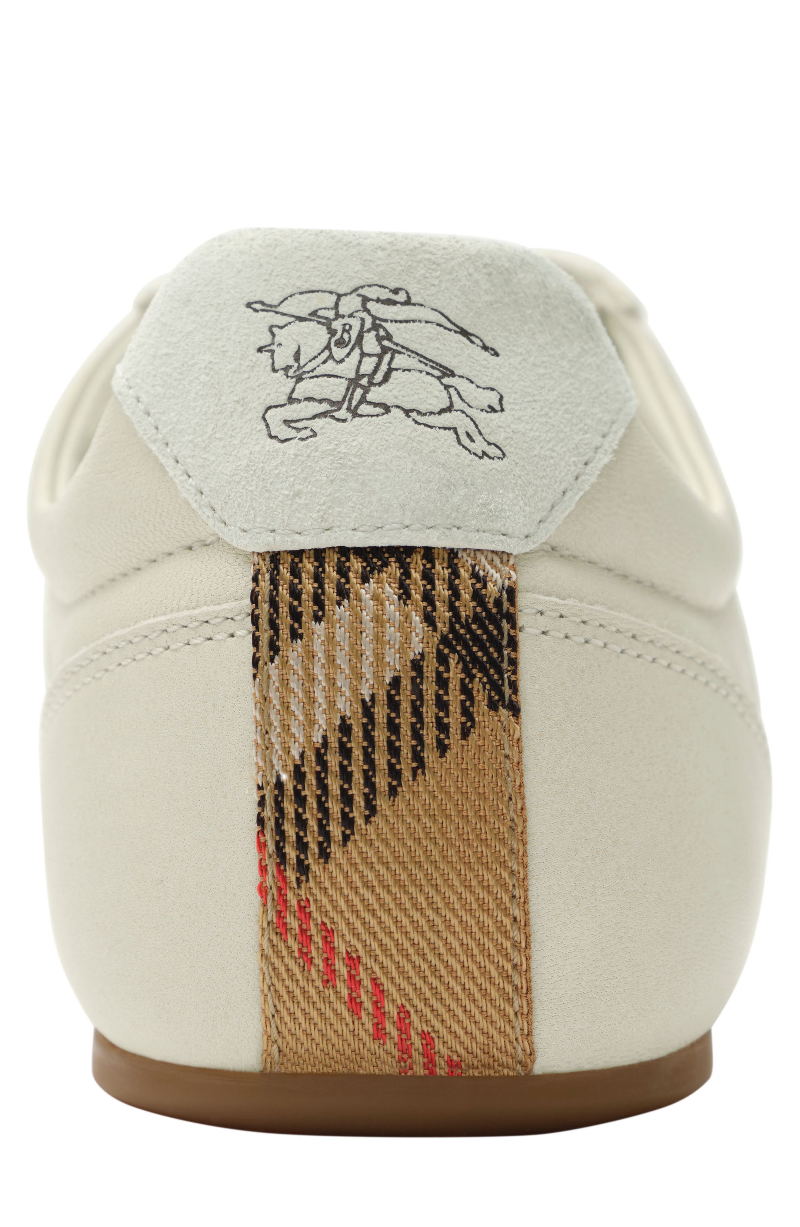 Burberry Equestrian Knight Design Runner Sneaker, Alternate, color, Dove Beige