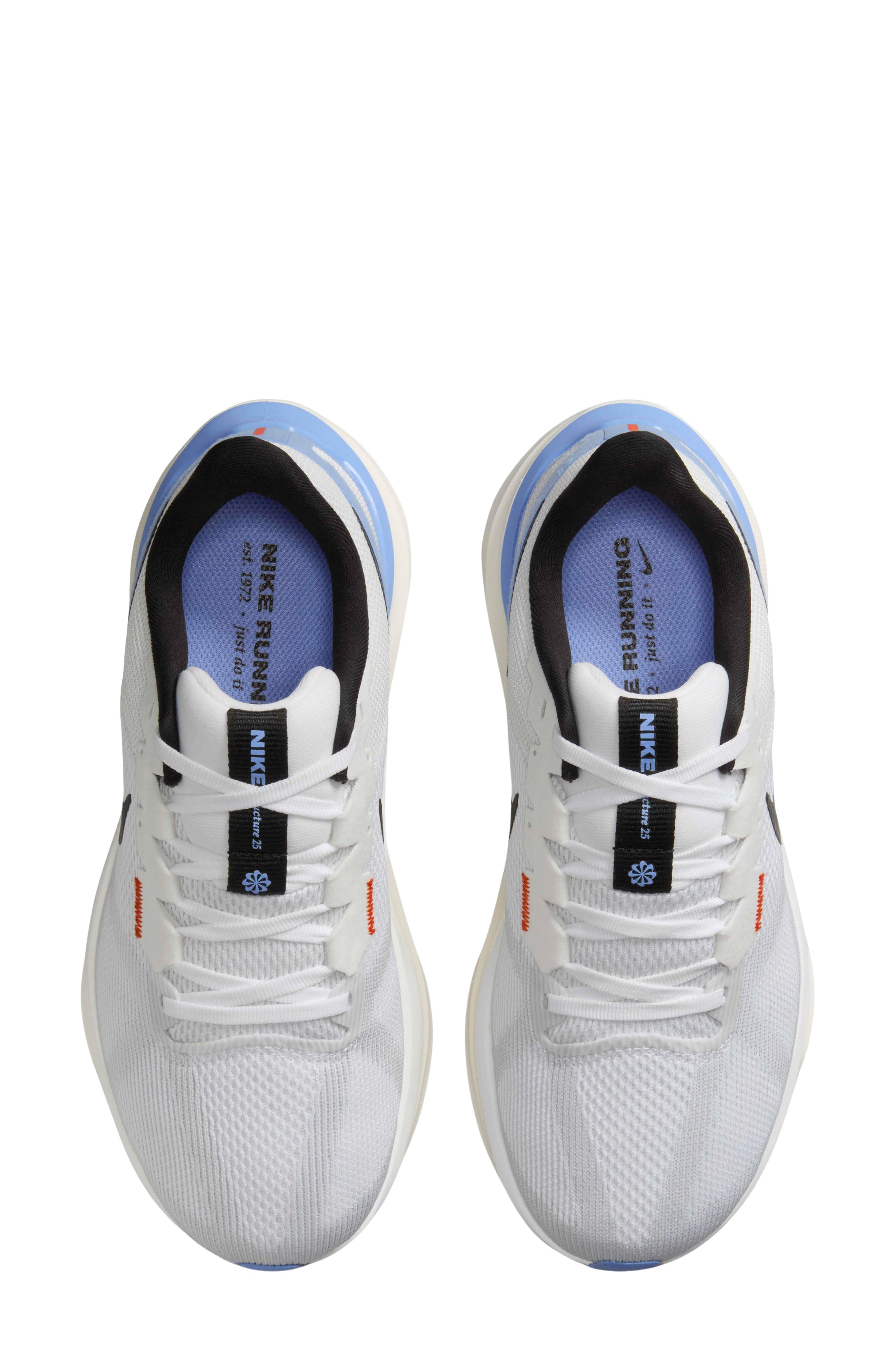 Nike Air Zoom Structure 25 Road Running Shoe, Alternate, color, White/ Royal/ Platinum/ Black