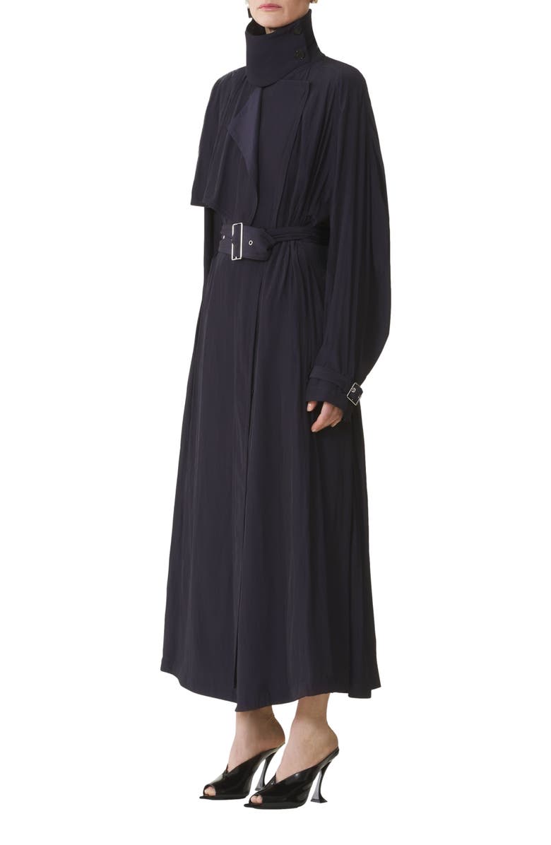 Lanvin Trench In Charmeuse, Alternate, color, Montana