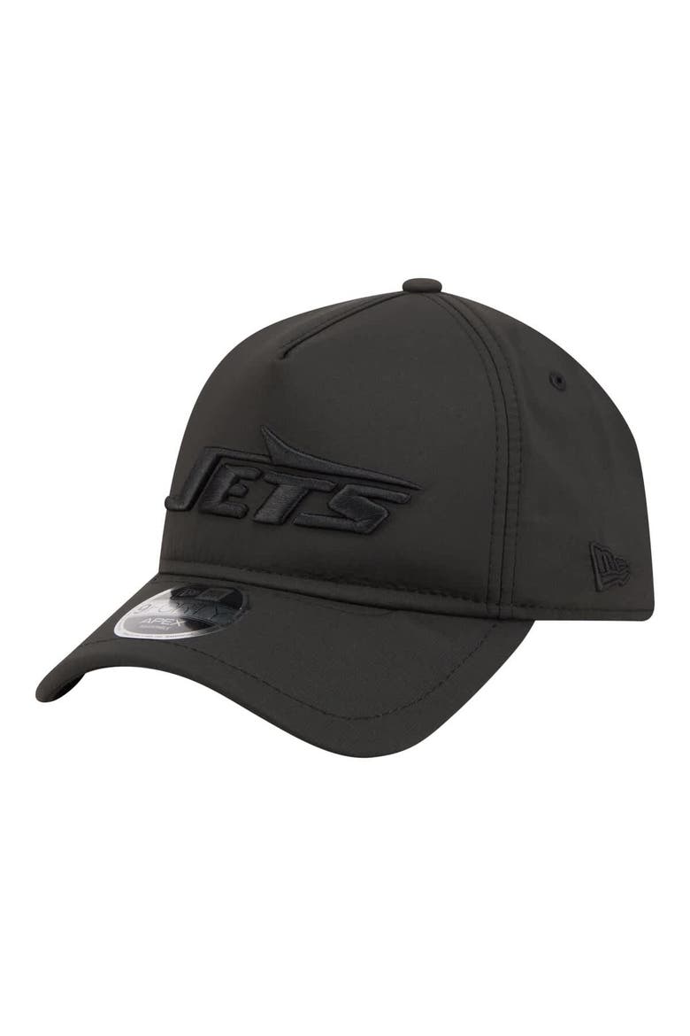 Men's New Era  Black New York Jets Apex 9FORTY Adjustable Hat, Main, color, Black