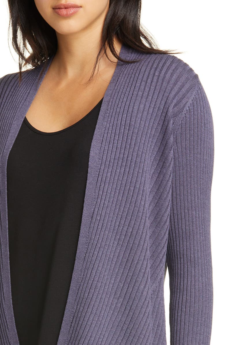 Eileen Fisher Ribbed Cardigan, Alternate, color, 