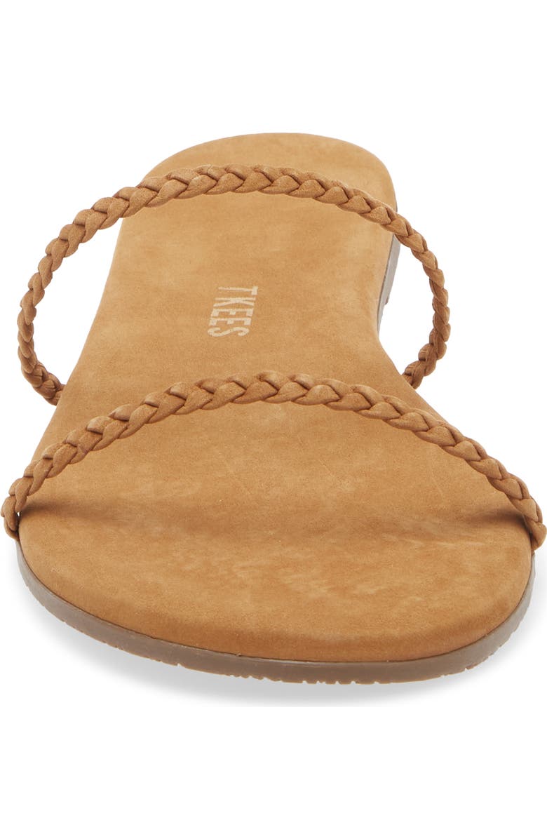 TKEES Gemma Braid Slide Sandal, Alternate, color, Camel