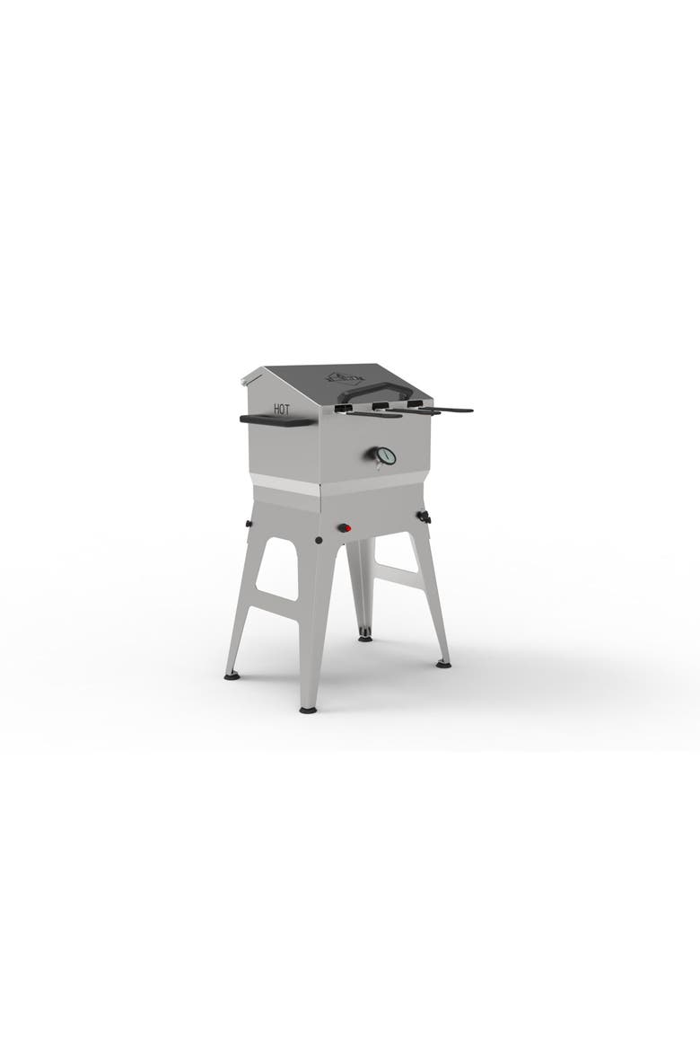 Outdoor Deep Fryer, 3 Baskets 57,000 BTU Outdoor Fryer, 7.44-Gal Oil Capacity, Main, color, Stainless Steel