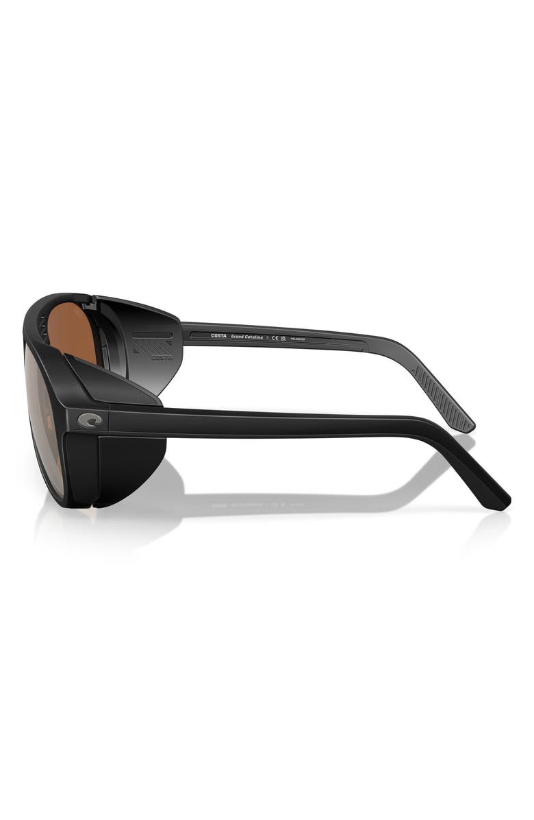 Costa Del Mar 59mm Polarized Pilot Sunglasses, Alternate, color, Black/ Copper Silver