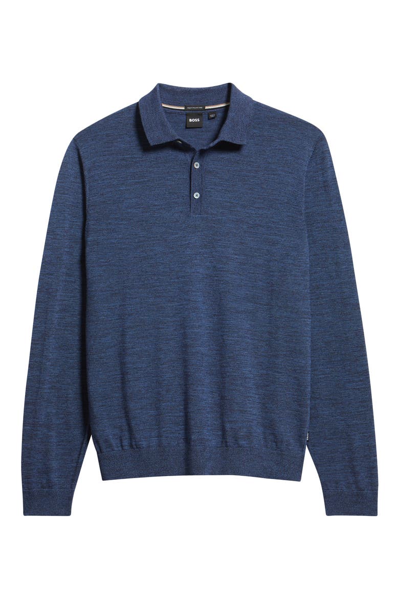 Lancione Wool Polo Sweater, Alternate, color, BRIGHT BLUE