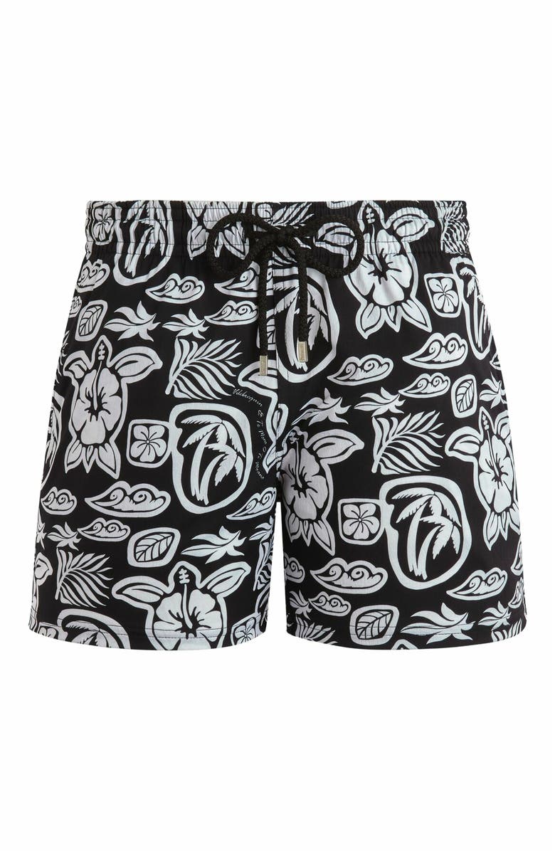 Vilebrequin Men's Tahiti Turtles Stretch Swim Trunks, Main, color, 
