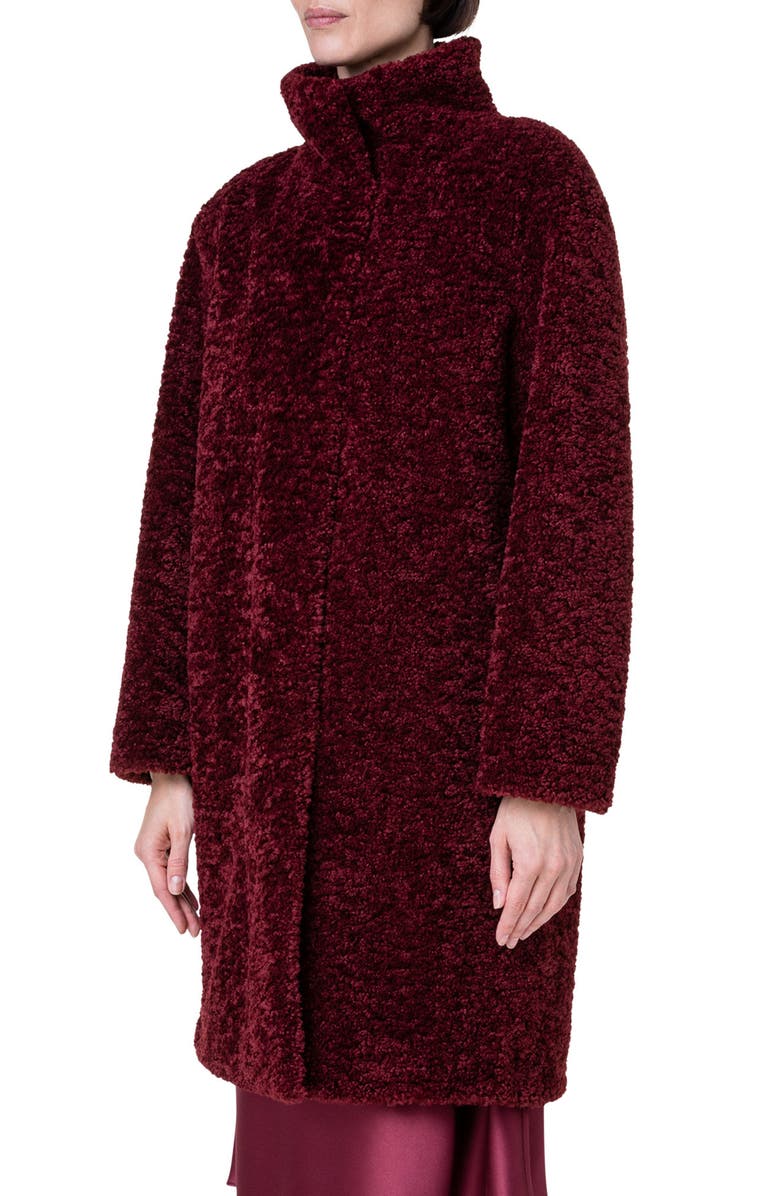 Akris punto Faux Shearling Coat, Alternate, color, 