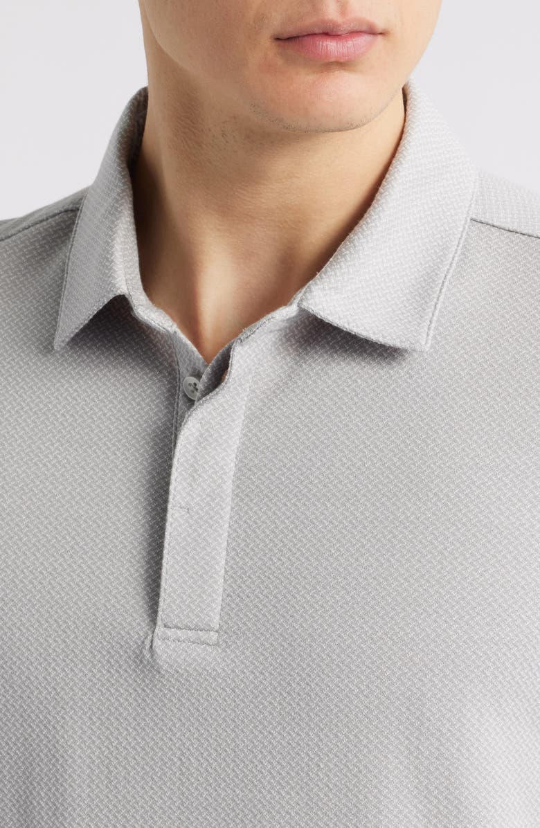 Robert Barakett Creston Micropattern Jacquard Polo, Alternate, color, Pearl