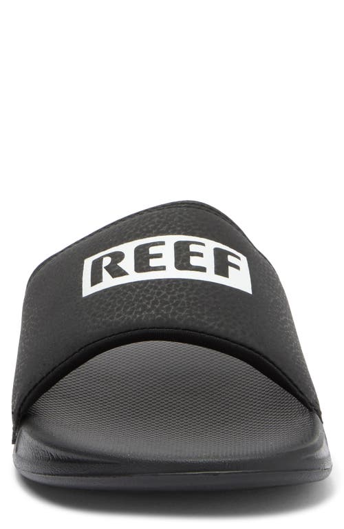 Reef One Slide Sandal In Black/white