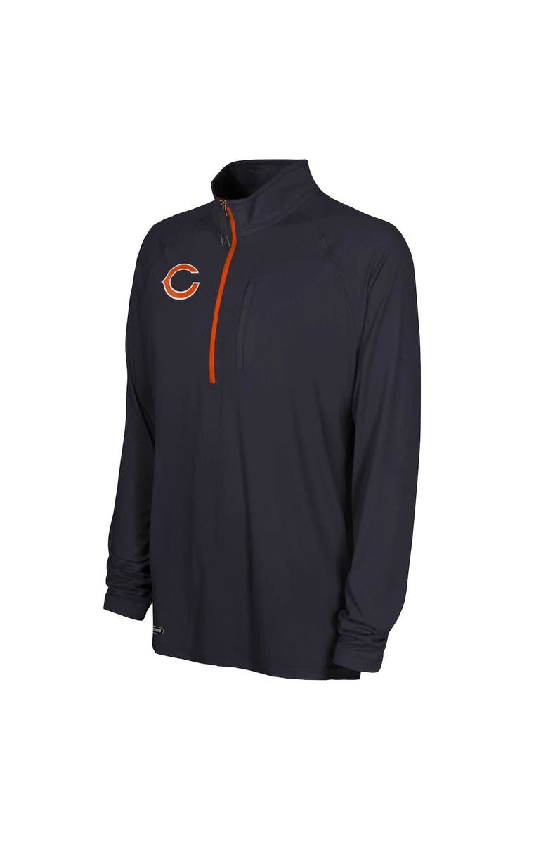 Outerstuff Men's Navy Chicago Bears Combine Authentic Raglan Quarter-Zip Top, Alternate, color, Navy
