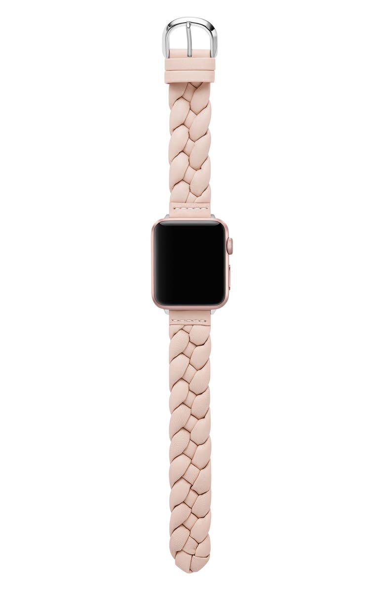 Kate Spade New York braided leather 20mm Apple Watch<sup>®</sup> watchband, Alternate, color, 