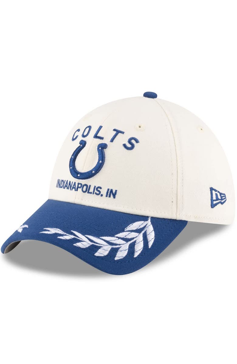 New Era Men's New Era Cream/Royal Indianapolis Colts 2025 NFL Draft 39THIRTY Flex Hat, Main, color, Cream