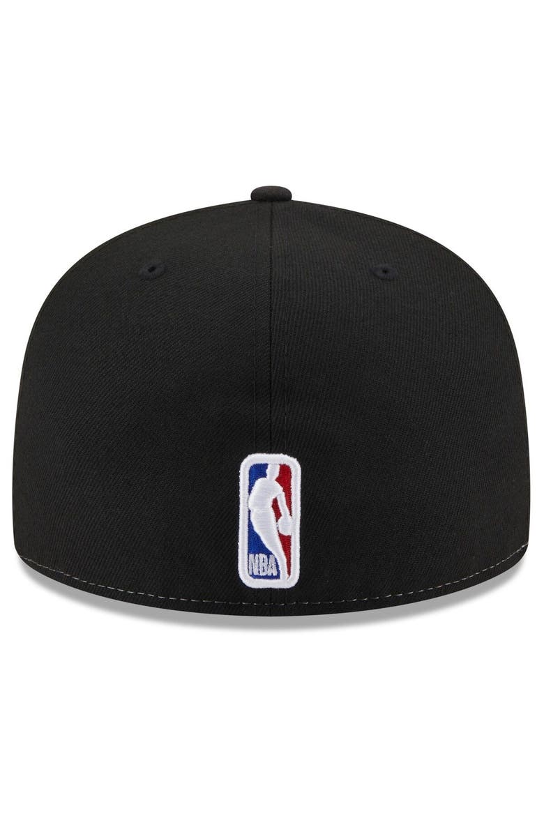 New Era Men's New Era White/Black Utah Jazz Back Half 59FIFTY Fitted Hat, Alternate, color, White