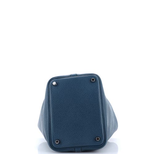Pre-owned Hermes Hermes Picotin Lock Bag Clemence Pm In Blue