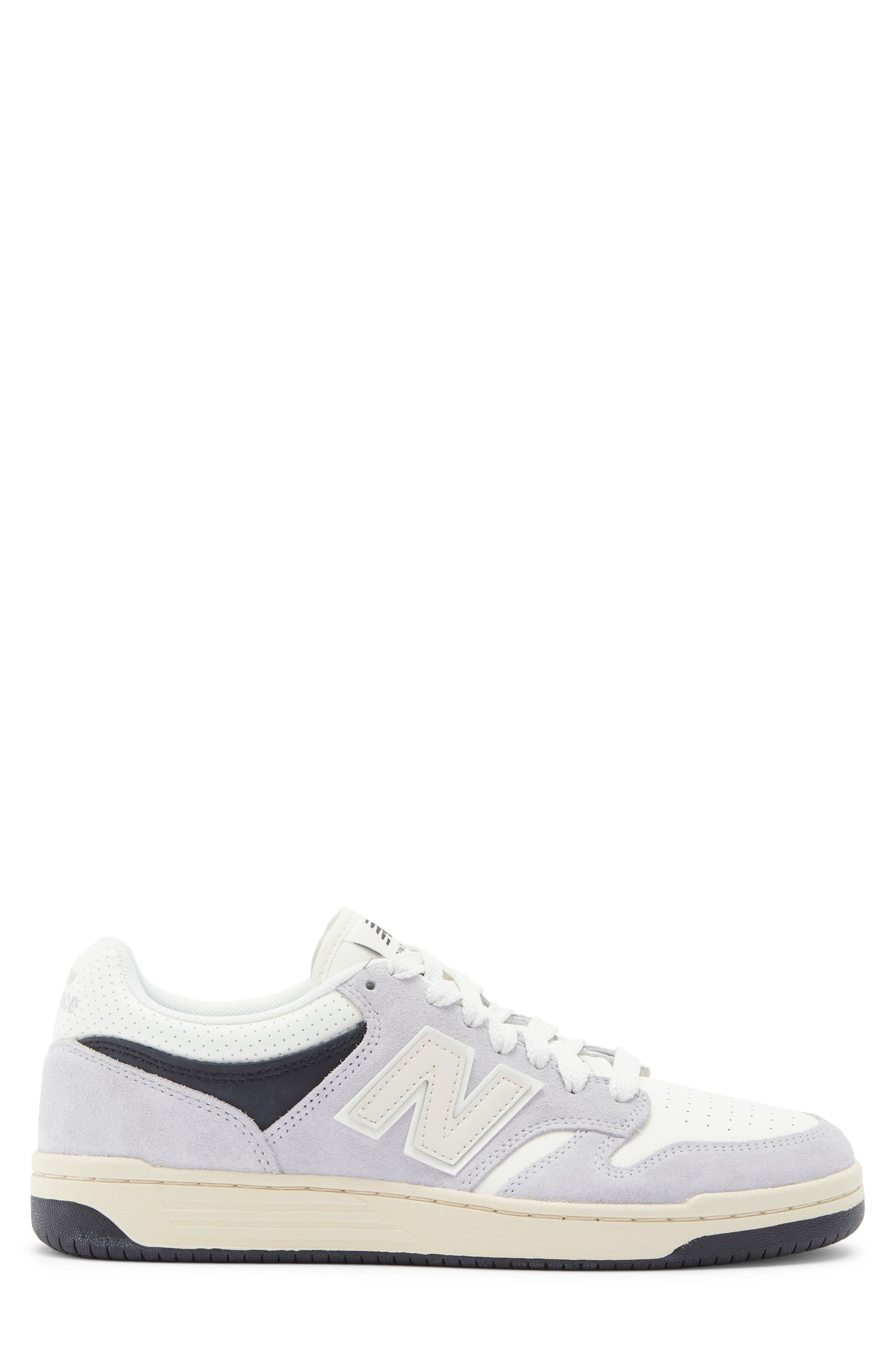 New Balance 480 Basketball Sneaker, Alternate, color, Grey/ Sea Salt