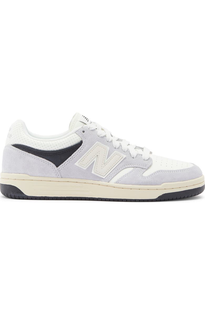New Balance 480 Basketball Sneaker, Alternate, color, Grey/ Sea Salt