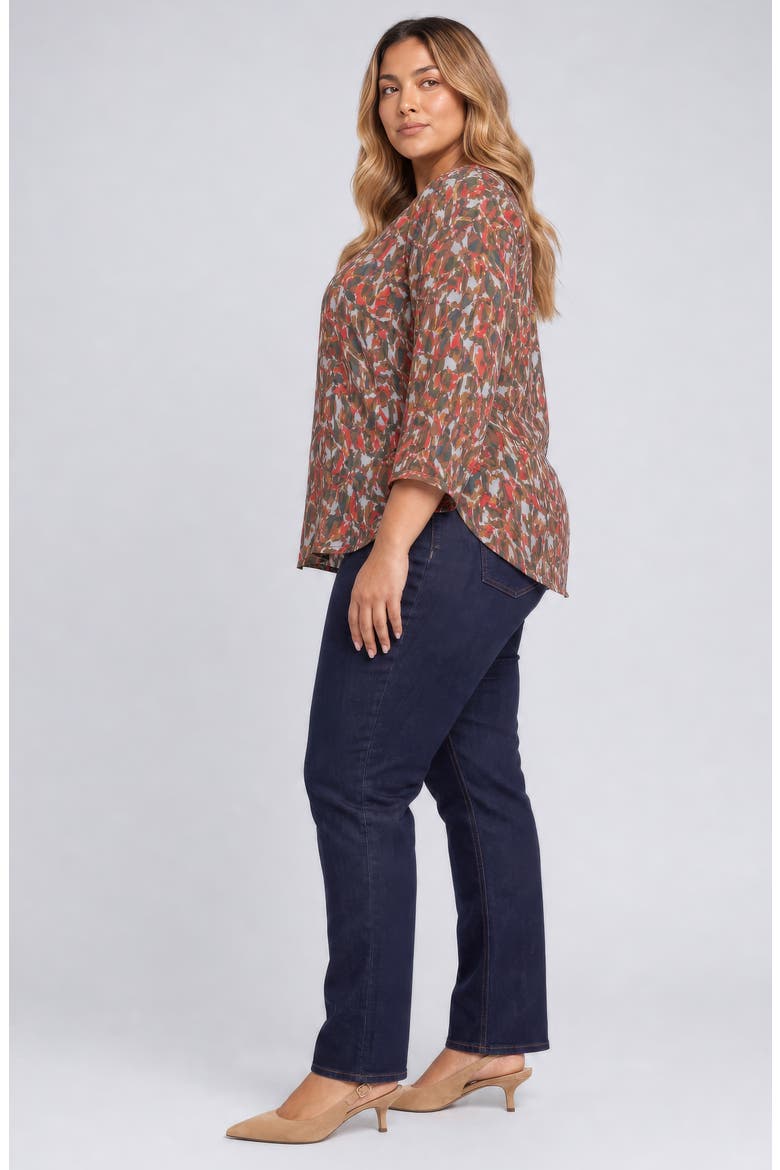 Pintuck Top, Alternate, color, WESTEND ABSTRACT MOCHA
