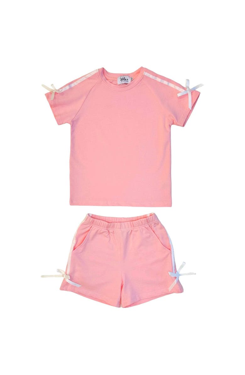 Lola + The Boys Sporty Bow Short Set, Main, color, 
