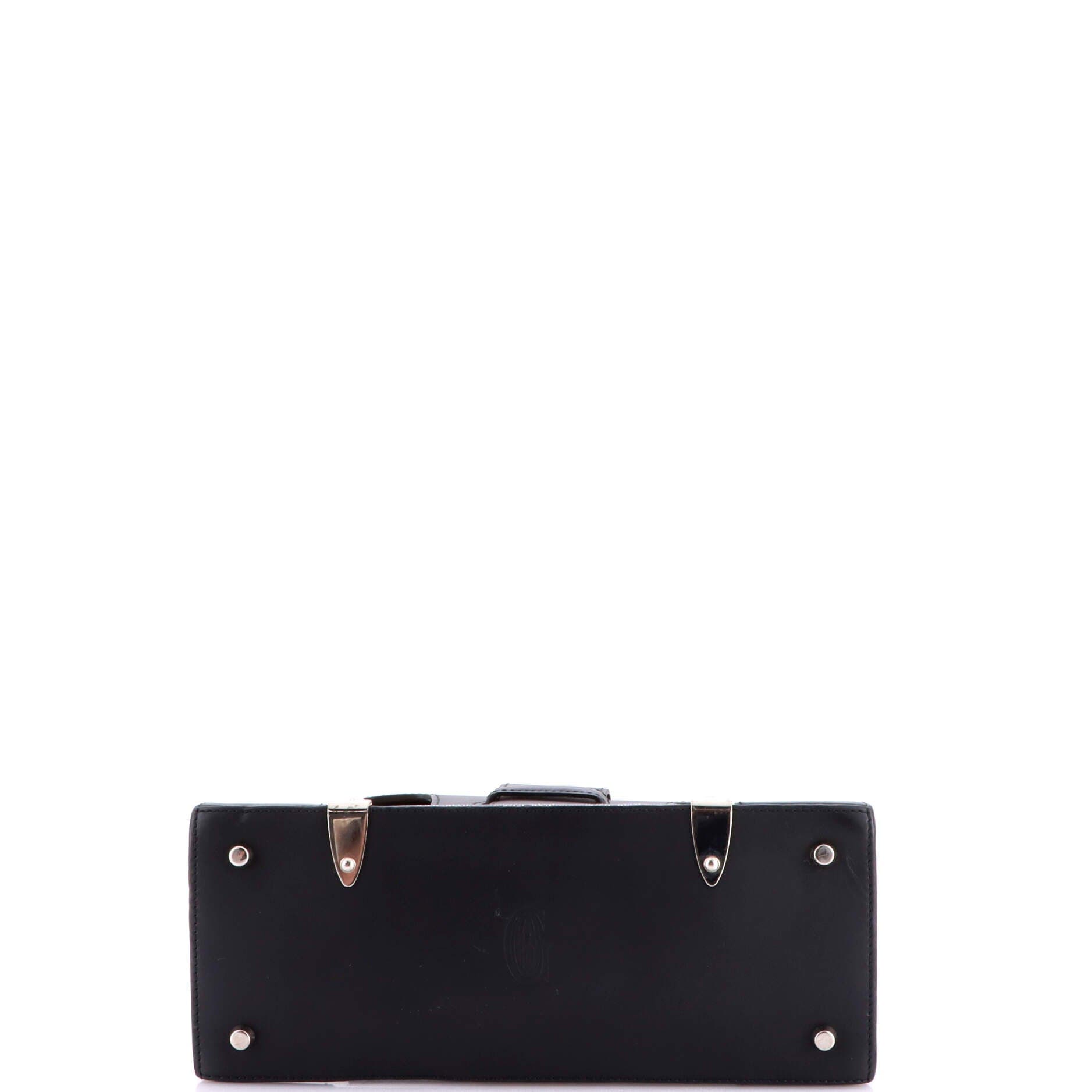 Pre-Owned Goyard Saigon Top Handle Bag Coated Canvas with Leather PM, Alternate, color, Black