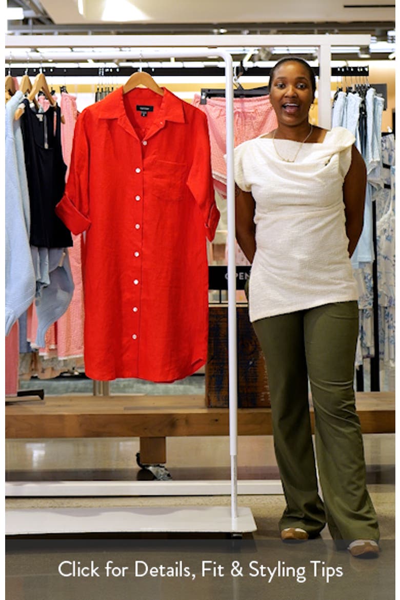 Long Sleeve Linen Shirtdress video