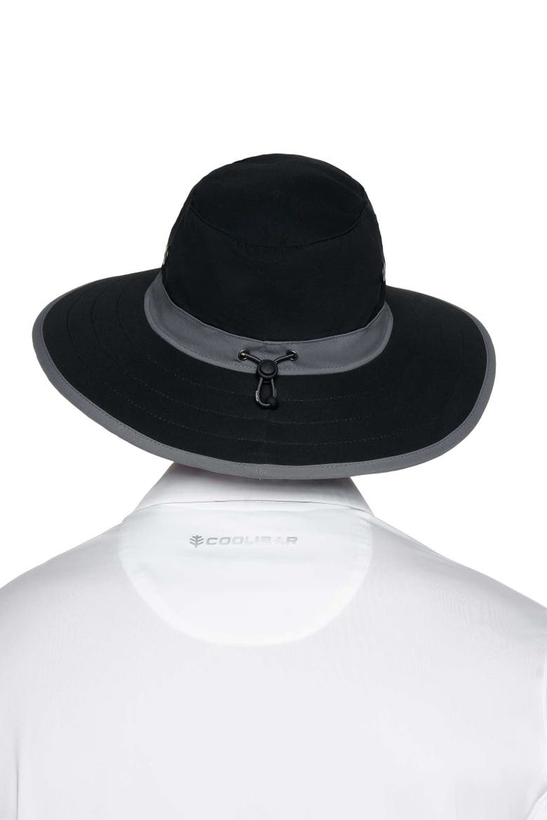 Matchplay Wide Brim Golf Hat, UPF 50+ Sun Protection, Alternate, color, Black/Carbon