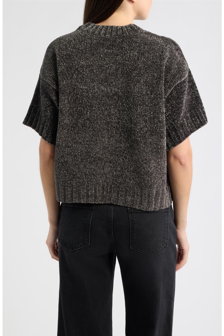 Broome Short Sleeve Crop Sweater, Alternate, color, CHARCOAL