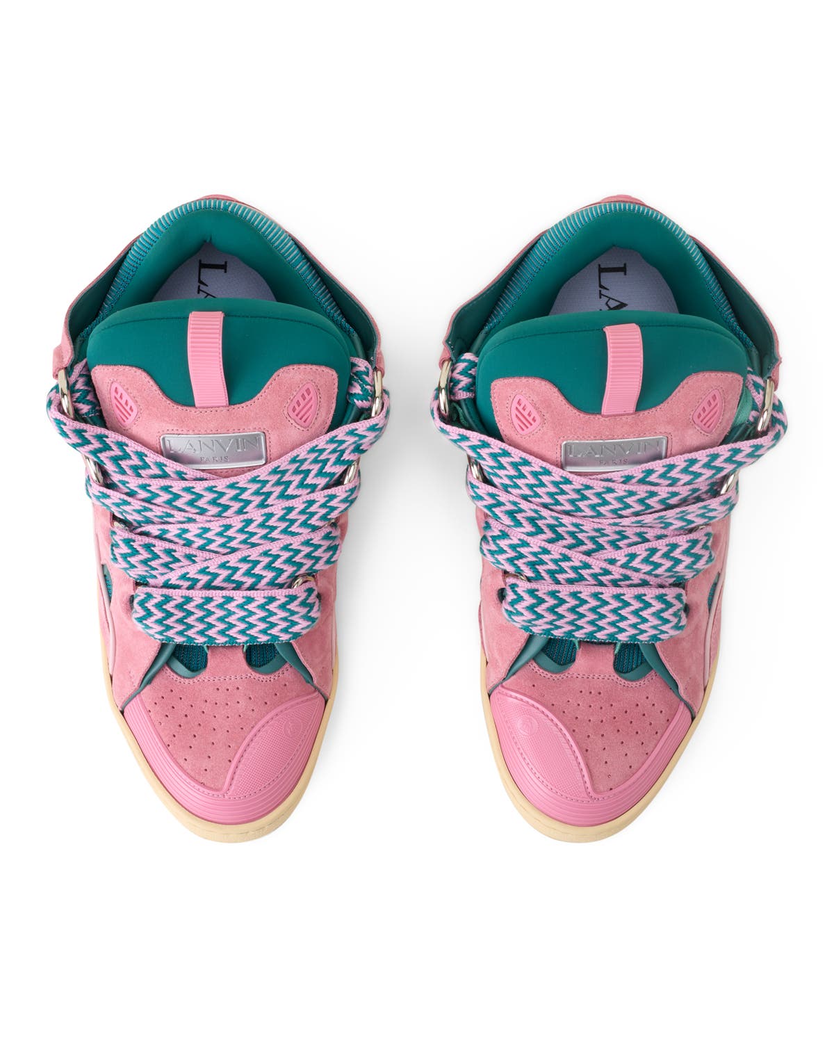 Curb Leather Sneakers, Alternate, color, Pink