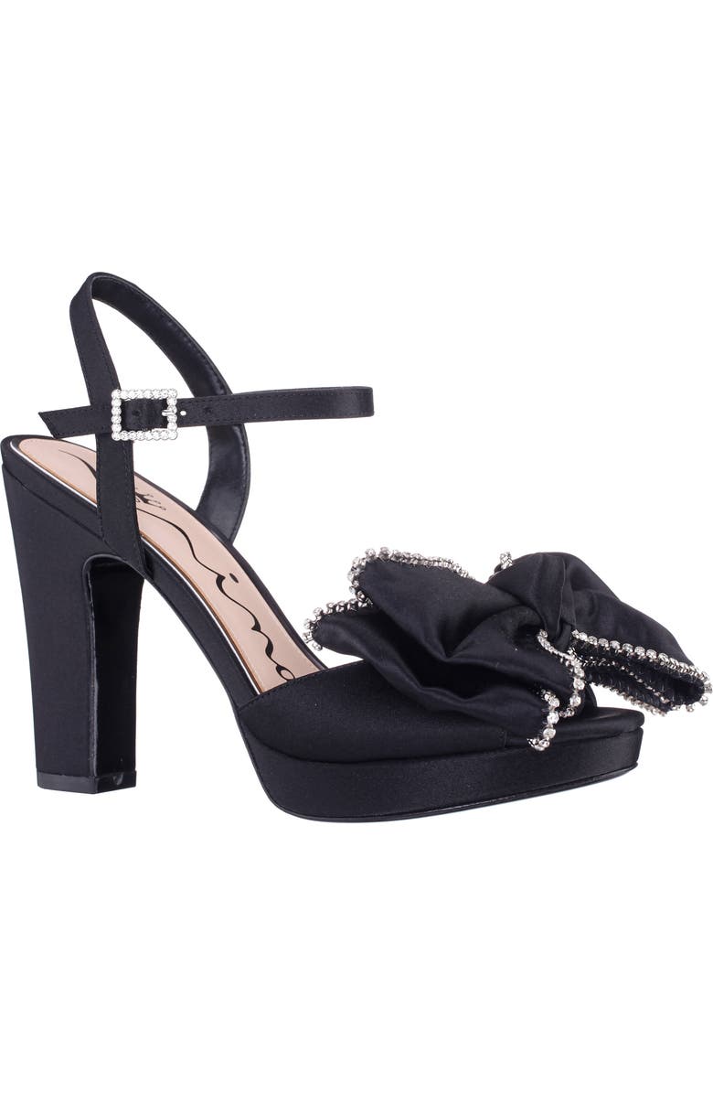 Nina Sarai Ankle Strap Platform Sandal, Main, color, Black