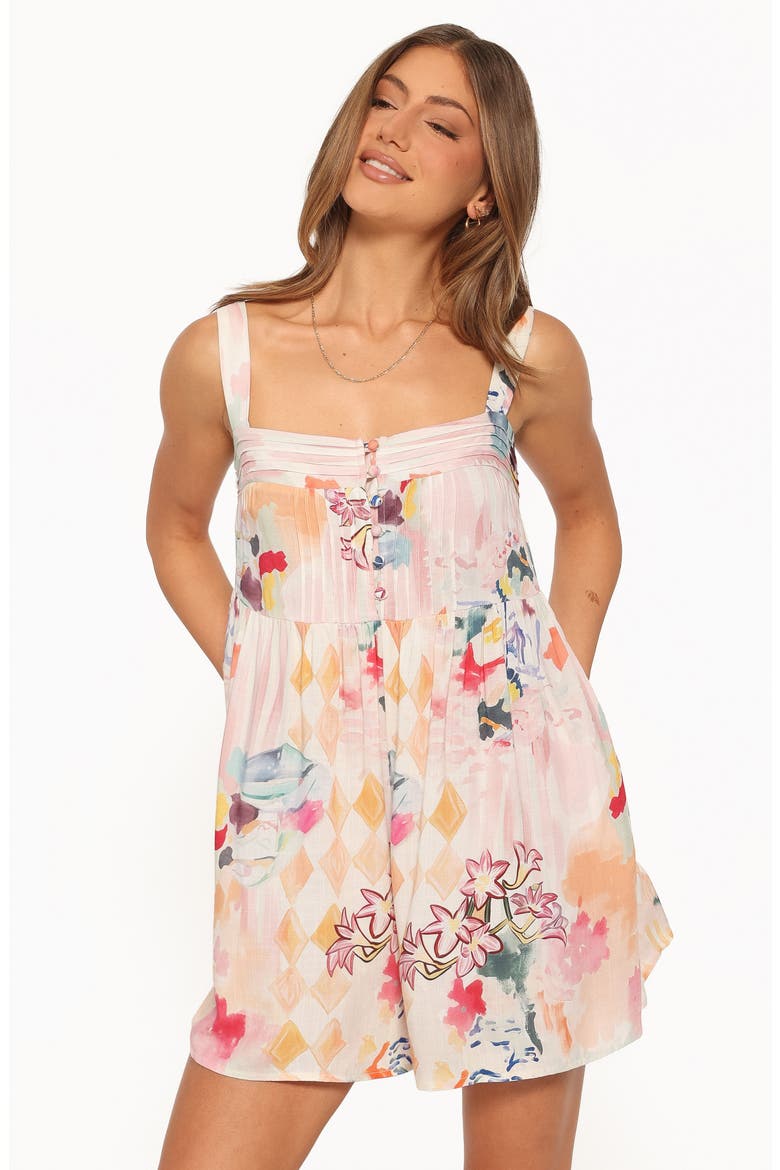 Nani Romper, Alternate, color, PINK WATERCOLOR