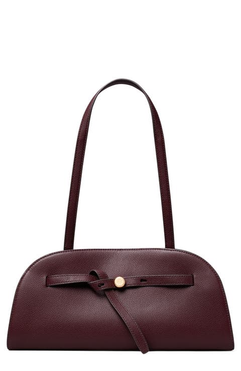 Romy East West Leather Bauletto