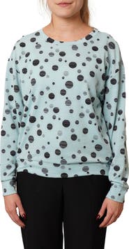 CYRUS Drop Shoulder Dot French Terry Sweater