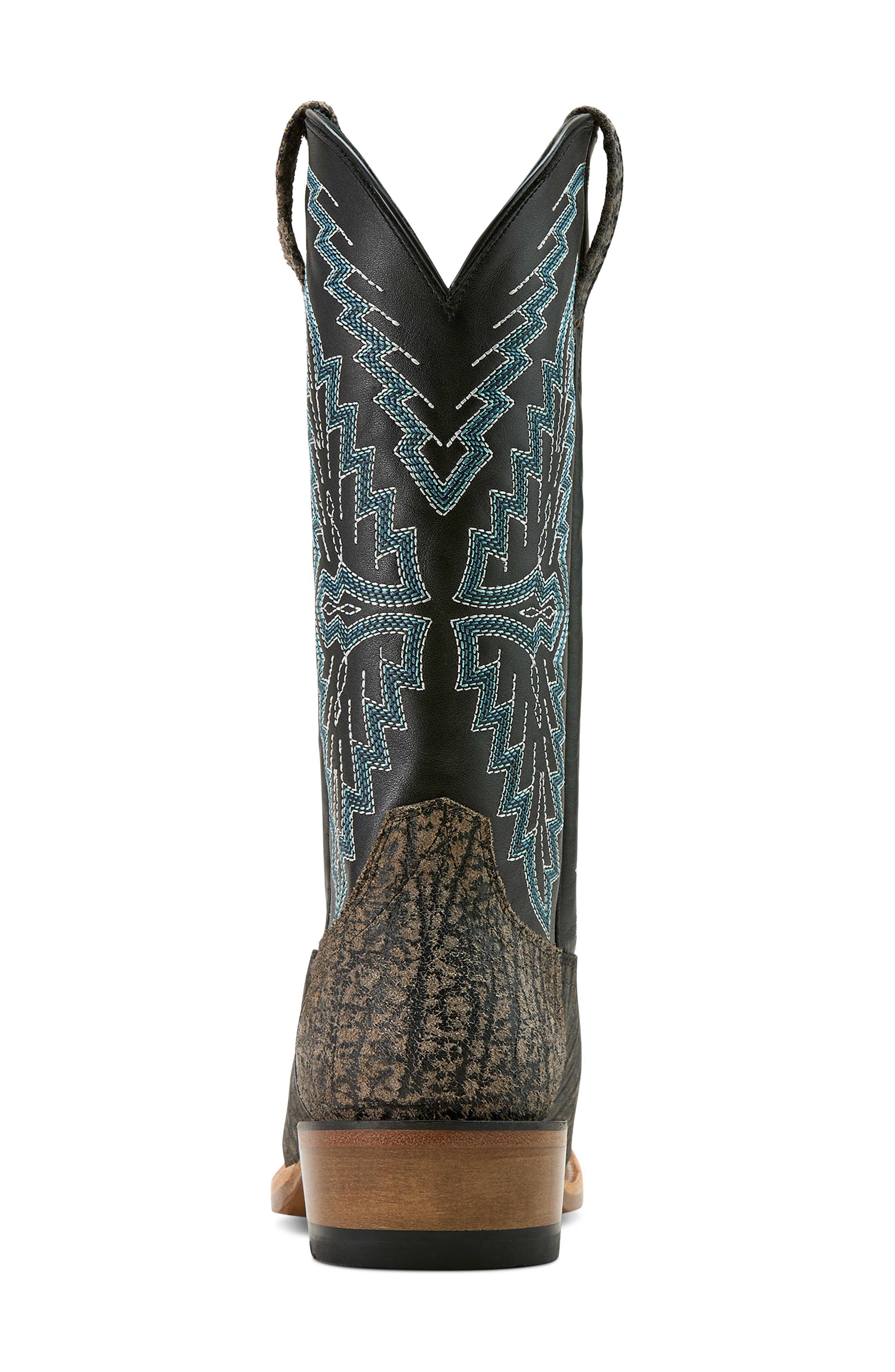 Futurity Showman Leather Western Boot, Alternate, color, GREY
