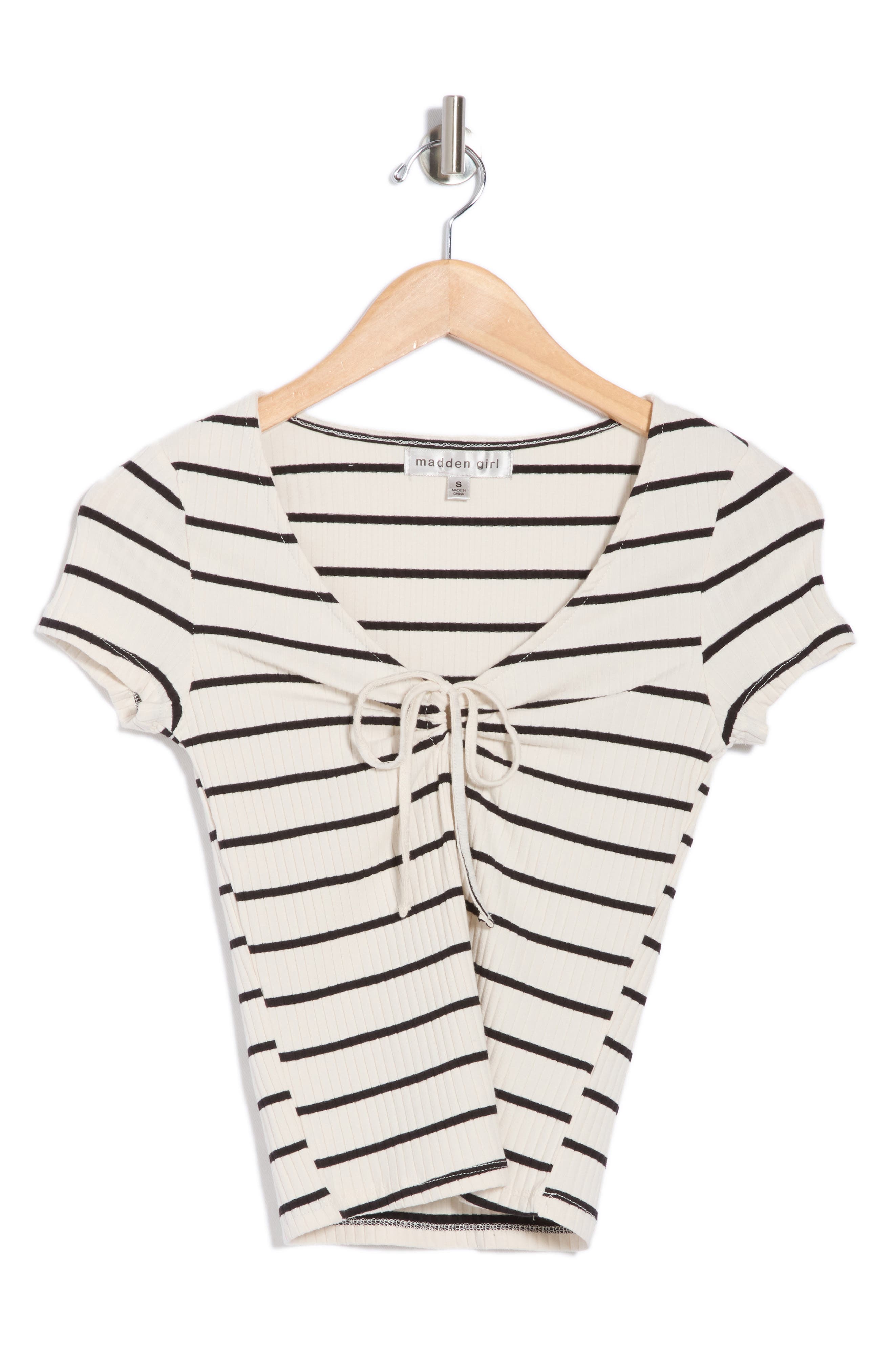 Madden Girl V-Neck Front Keyhole Top (Women) | Nordstromrack