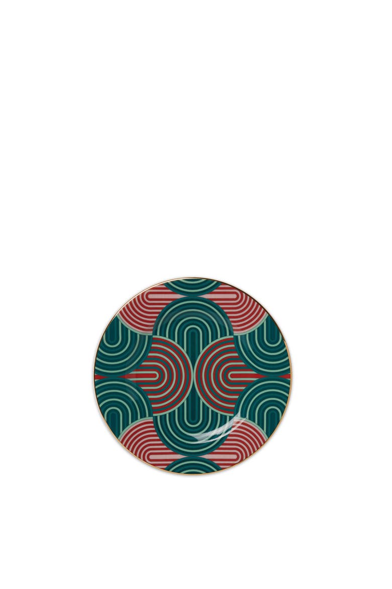 Dessert Plates Set Of 2 Slinky Verde Green, Alternate, color, Slinky Verde Green