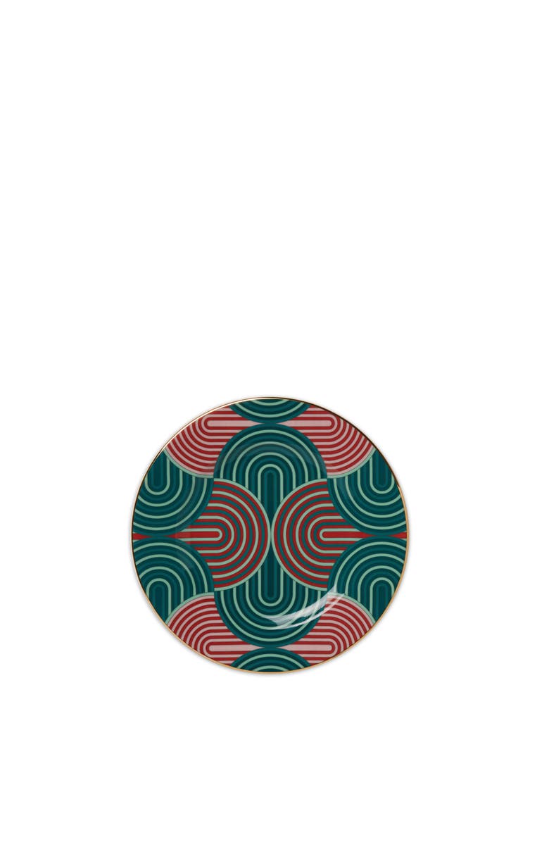 La DoubleJ Dessert Plates Set Of 2 Slinky Verde Green, Alternate, color, Slinky Verde Green