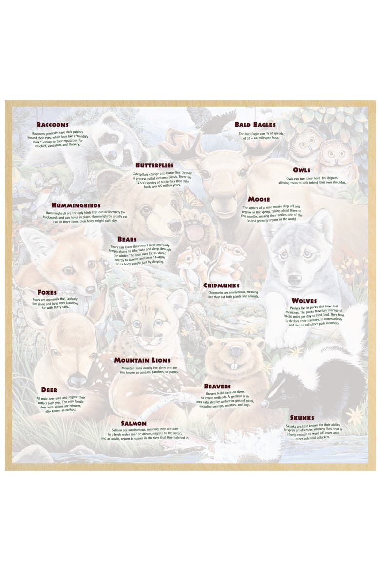 Forest Friends 48 Piece Wood Puzzle, Alternate, color, Multicolor