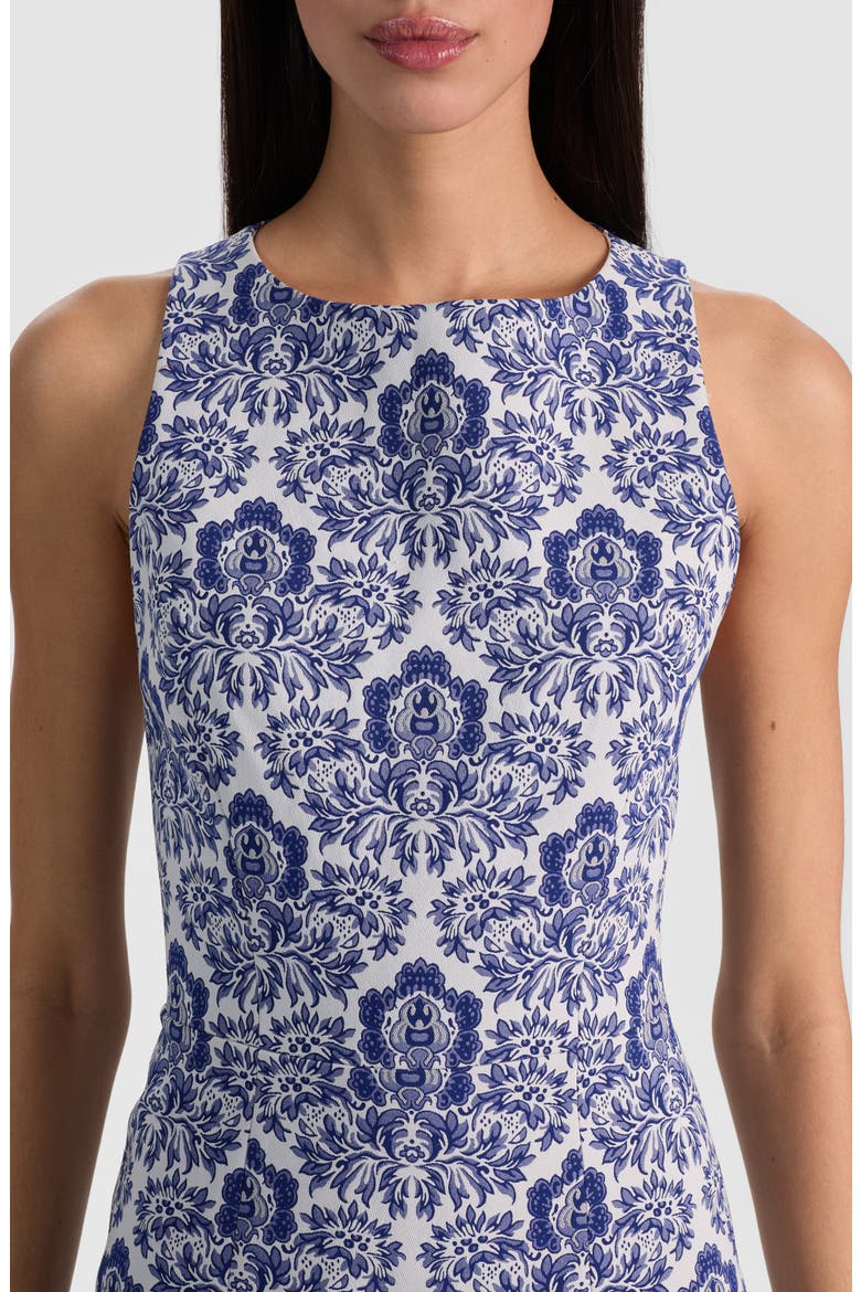 Eva Print Structure Sleeveless Minidress, Alternate, color, OFF WHITE/ TWILIGHT BLUE MULTI