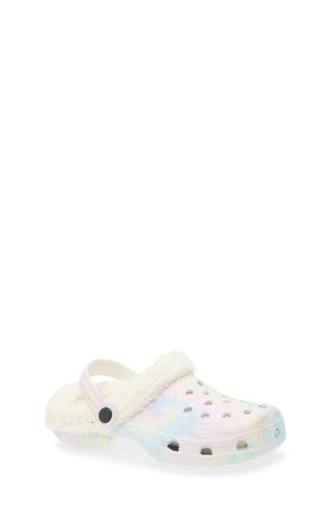 Kids' Pastel Tie Dye Faux Fur Lined Clog (Toddler, Little Kid & Big Kid)