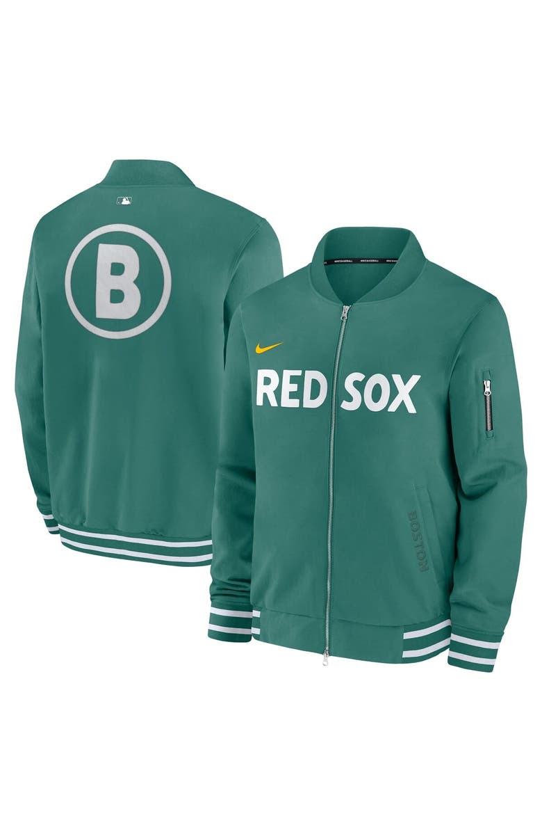 Nike Men's Nike  Green Boston Red Sox 2025 City Connect Authentic Collection Full-Zip Bomber Jacket, Alternate, color, 