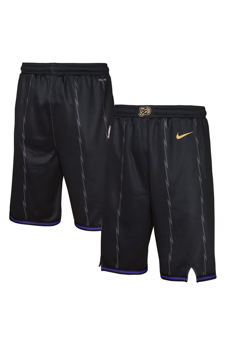 Youth Nike  Black Toronto Raptors 2024/25 City Edition Swingman Performance Shorts, Main, color, Black