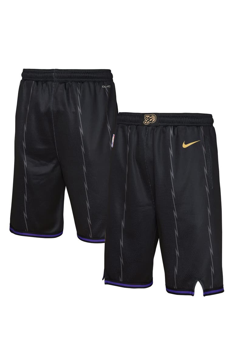Nike Youth Nike  Black Toronto Raptors 2024/25 City Edition Swingman Performance Shorts, Main, color, Black