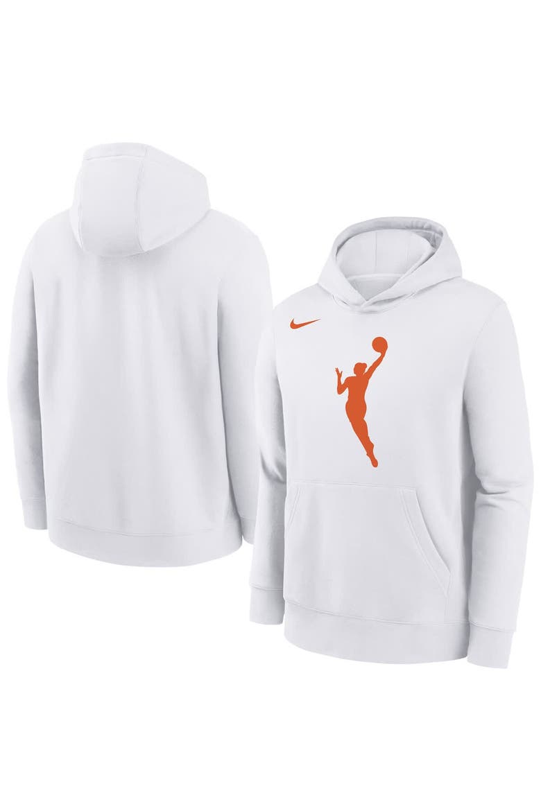 Youth Nike White WNBA Logo Essential Team Pullover Hoodie, Main, color, White