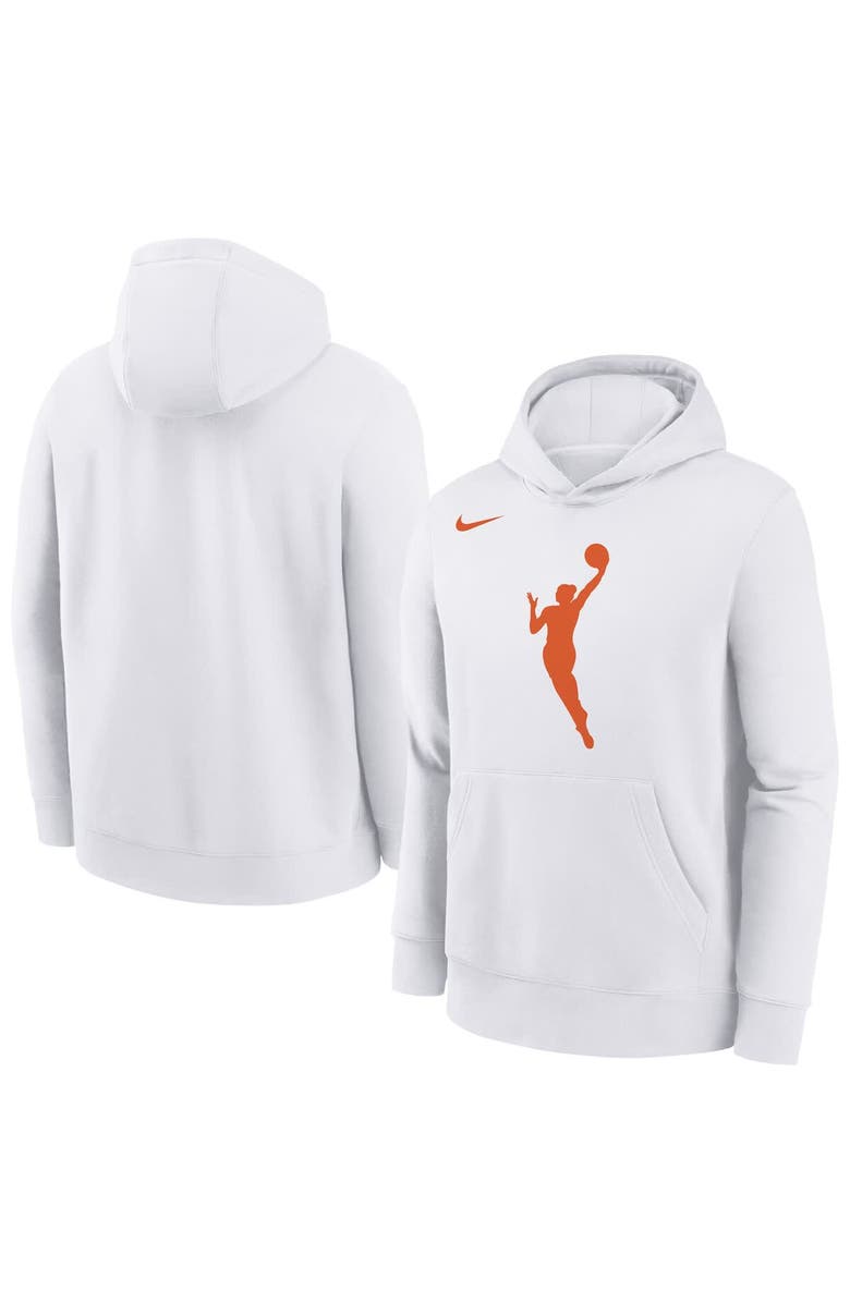 Nike Youth Nike White WNBA Logo Essential Team Pullover Hoodie, Main, color, White