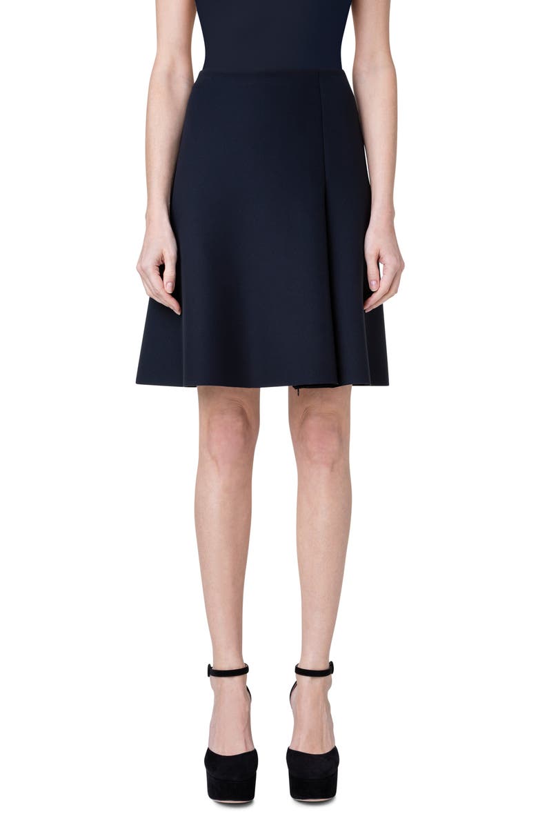 Akris Techno Neoprene A-Line Skirt, Main, color, 