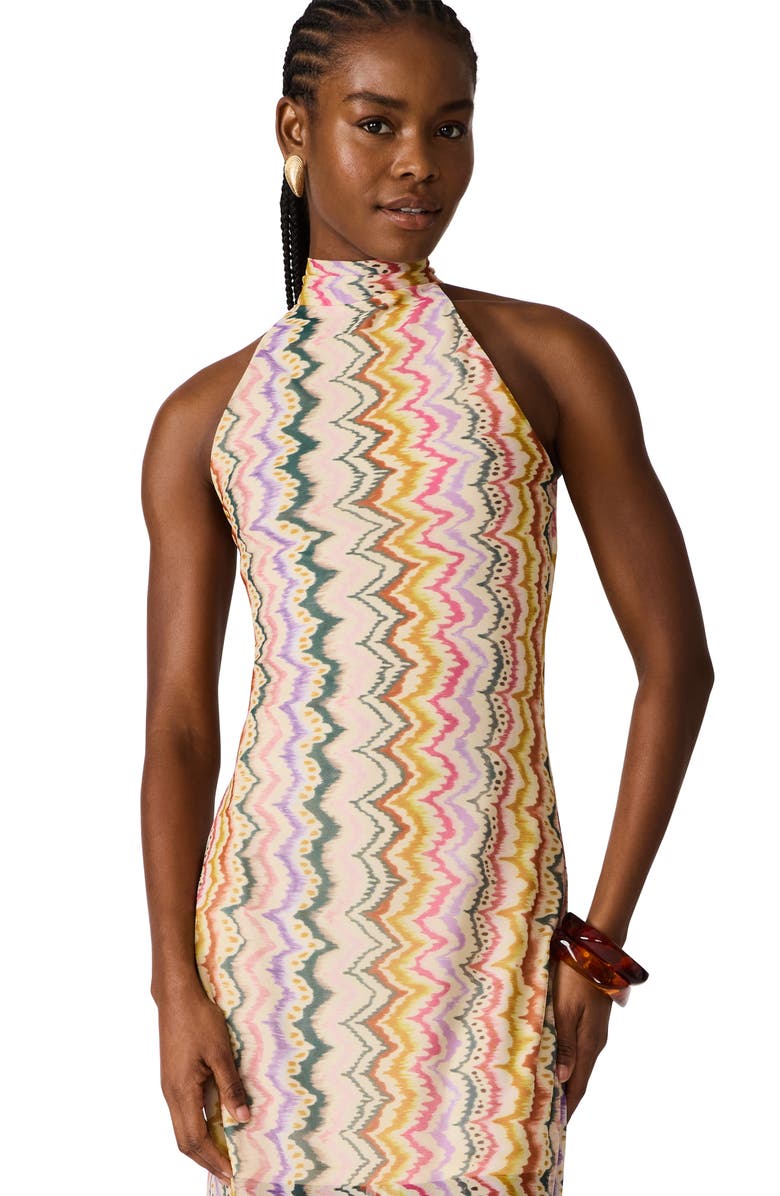 Steve Madden Layra Print Sleeveless Maxi Dress, Alternate, color, Rainbow Vision