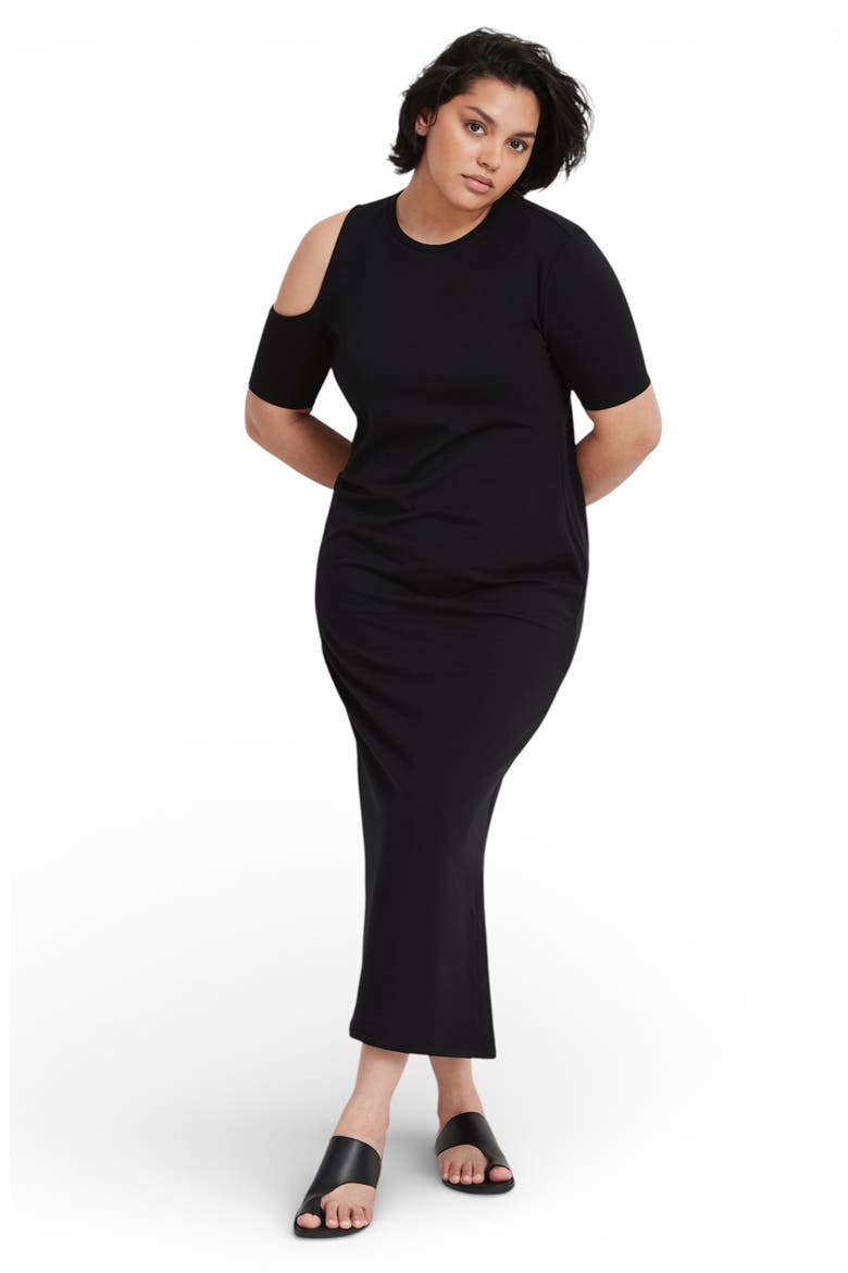 Gramercy Cutout Jersey Maxi Dress, Alternate, color, BLACK