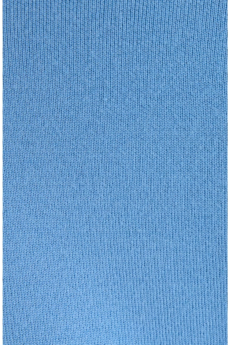 Lace Trim Half Placket Wool Sweater, Alternate, color, DREAM BLUE