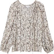 Nordstrom Gathered Tie Neck Top