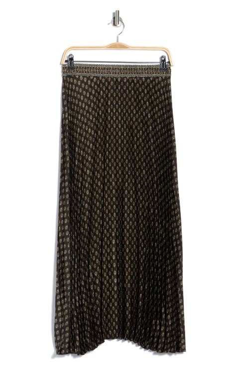Pleated Maxi Skirt