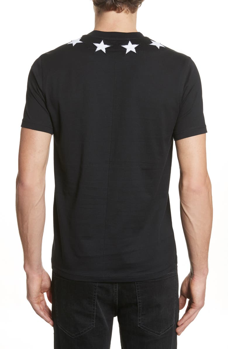 Givenchy Star Appliqué T-Shirt, Alternate, color, 